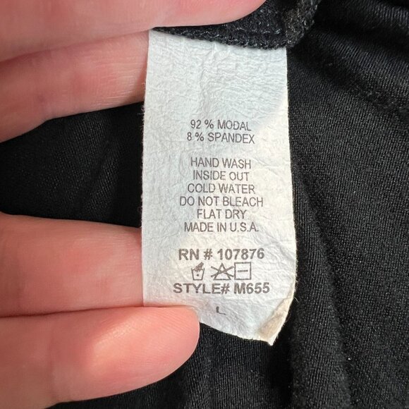 Comfy USA Tunic Top Women Large Black Long Sleeve Button Cuff High Low Lagenlook - Picture 10 of 13